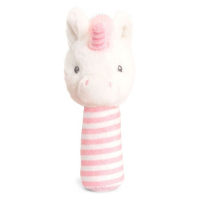 Jucărie moale Zornăitoare Baby Unicorn, 14 cm, KT