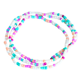 Brățară triplă mărgele mici albastre