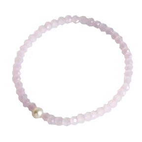 Brățară din sticlă perle mici roz