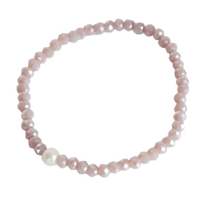 Brățară din sticlă perle mici violet