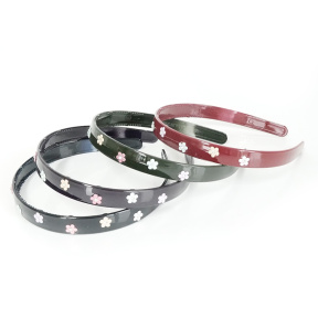 Обруч темный с цветочками