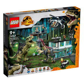 Constructor LEGO Jurassic world Atacul Giganotosaurus și Therizinosaurus
