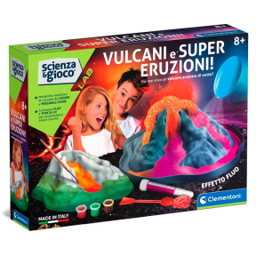 Set de creație Science&Play Vulcan și Super Erupții Clementoni