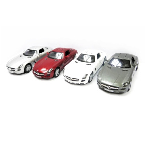 Машина Mercedes-Benz SLS AMG, 1:38 серебристая