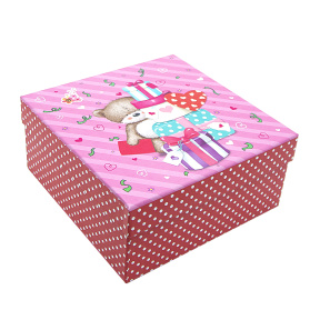 Cutie cadou, roșie 18x18x8.5