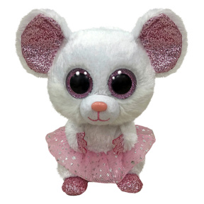 Мягкая игрушка Beanie Boos- Белая мышка-балерина Nina