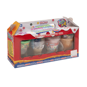 Set slime "FOOD" în blister "SLIME COLLECTION" 4 bucăți