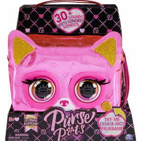 Geantă interactivă pe curea Metallic Magic Frenchie, Purse Pets