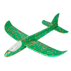 Метательный самолет (front LED), зеленый