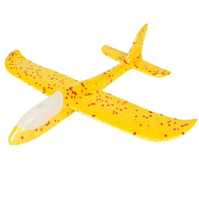 Avion planor 48 cm (front LED), galben