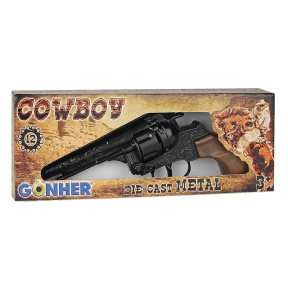 Revolver de cowboy (12 gloanțe), negru