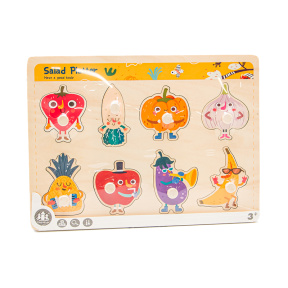 Puzzle de lemn "Legume și Fructe"