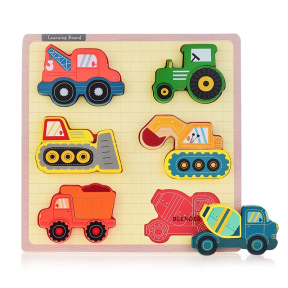 Puzzle de lemn "Mașini de lucru"
