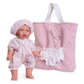 Păpușă bebeluș cu geantă 27 cm
