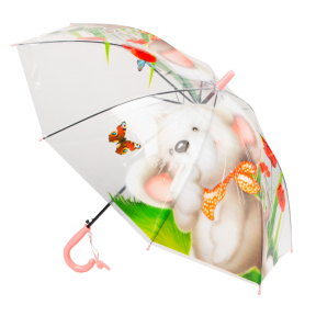 Umbrelă pentru copii animale, roz