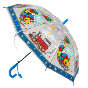 Зонт детский транспорт, синий