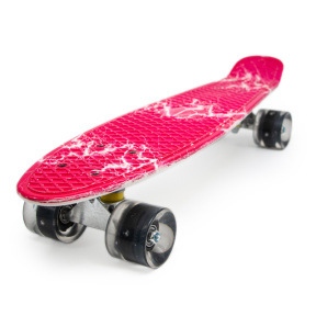 Penny board cu lumină YB-104, roșu