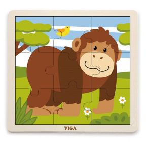 Puzzle din lemn "Maimuțică"