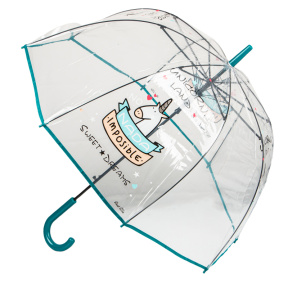 Зонтик прозрачный Unicorn, синий