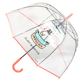 Зонтик прозрачный Unicorn, розовый