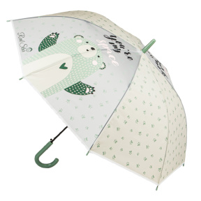 Umbrelă cu ursuleț, verde