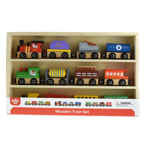Set de joc din lemn Trenulețele