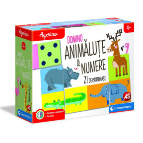 Joc educativ de masa „Domino numere și animale” (RO)