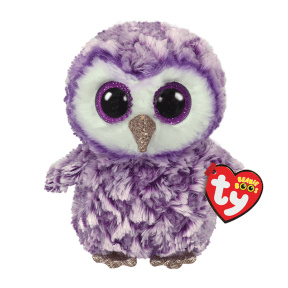 Мягкая игрушка Beanie Boos Лиловая сова Moonlight 24 см