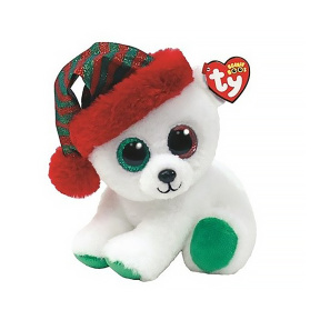 Jucărie moale Beanie Boos Urs polar 15 cm.