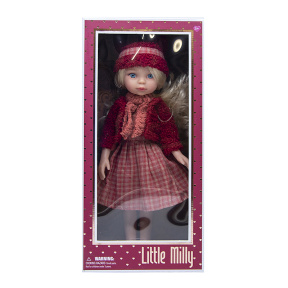 Кукла 35 см "Little Milly" виниловая, в красной курточке и шапочке
