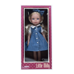 Кукла 35 см. "Little Milly" виниловая, в джинсовом платье