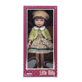 Кукла 35 см. "Little Milly" виниловая, в салатовой курточке и шапочке