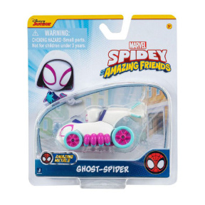 Vehicul din metal, figurină inclusă Spidey, în sortiment