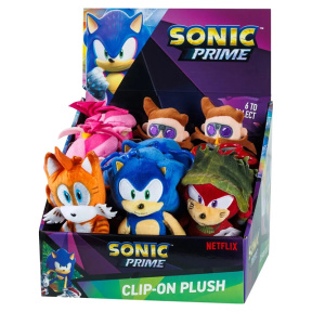 Jucărie de plus cu agățătoare Sonic, 15 cm, în sortiment