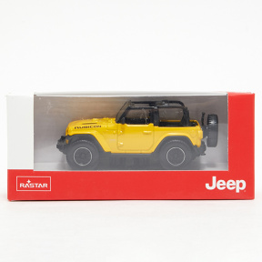 Машина Die cast JEEP Wrangler Rubicon, желтая