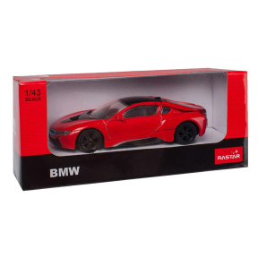 Mașina Die cast scale BMW i8, roșie