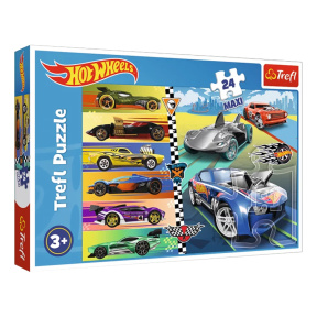 Пазлы - "24 Maxi" - Fast Hot Wheels / Mattel Hot Wheels