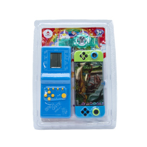 Set Tetris/ Joc de apa/ ceas „Lumea dinozaurilor”, albastru