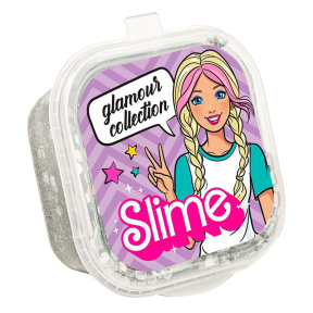 Игрушка "Slime" Glamour collection, серебряный с блестками 60 г.