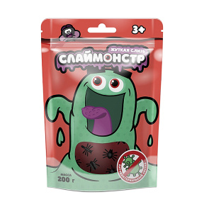 Slime "Slimonster" cu figurine insecte, 200 gr., roșu