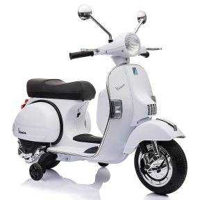 Motocicletă electrică pentru copii Vespa PX150, albă