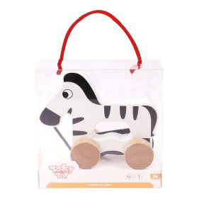 Деревянная Игрушка Зебра на веревочке