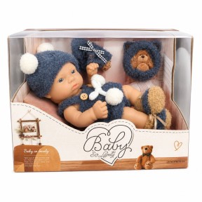 Păpușă-bebelus "Baby so funny" 30 cm cu bentita si suzeta
