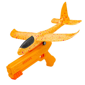 Метательный самолет c пистолетом, оранжевый