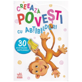 Creează povești cu abțibilduri: Maimuțică