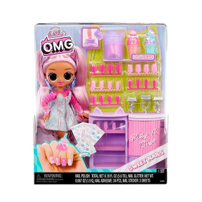 Set de joacă cu păpușa L.O.L. Surprise! seria O.M.G Sweet Nails – Kitty K Cafe