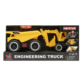 Excavator cu inerțit "Engineering truck", (luminos, sonor)