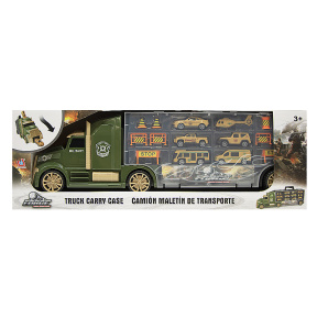 Set de joacă „Transporter Truck” cu mașini, verde