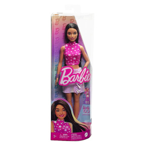 Păpușa Barbie Fashionistas în top roz