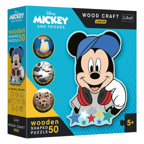 Puzzle- "50 Wood Craft Junior" - In Mickeys world / Disney